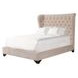 Chloe Meringue Natural Queen Upholstered Panel Bed