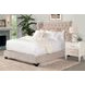 Chloe Meringue Natural King Upholstered Panel Bed