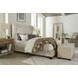 Chloe Meringue Natural King Upholstered Panel Bed
