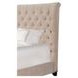 Chloe Meringue Natural King Upholstered Panel Bed