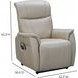Leighton Laurel Cream Leather Lay Flat Power Lift Recliner with Power Headrest and Power Lumbar