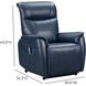 Leighton Marco Navy Blue Leather Lay Flat Power Lift Recliner with Power Headrest and Power Lumbar
