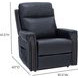 Louisville Rainer Ocean Leather Zero Gravity Lay Flat Power Lift Recliner with USB Charging and Nailhead Trim