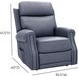Lance Sorrento Ocean Leather Power Lift Recliner with Power Lumbar and USB Charging