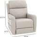 Longview Rainer Dove Leather Power Lift Recliner with Nailhead Trim and USB Charging