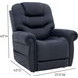 Lucas Canyon Ocean Performance Fabric Power Lift Recliner with USB Charging and 3 Zone Heat