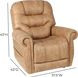 Lucas Canyon Silt Performance Fabric Power Lift Recliner with USB Charging and 3 Zone Heat