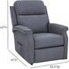 Lena Cappricio Slate Performance Fabric Power Lift Recliner with USB Charging and 2 Zone Heat