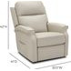 Lena Rainer Dove Power Lift Recliner with USB Charging and 2 Zone Heat
