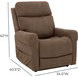 Lloyd Stonewash Granite Performance Fabric Power Lift Recliner with Power Lumbar and USB Charging