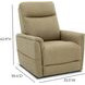 Montclair Jumbo Sand Performance Fabric Power Lift Recliner with Power Lumbar and 3 Zone Heat