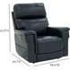 Moorpark Sorrento Ocean Leather Power Lift Recliner with Power Lumbar and 3 Zone Heat