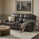 Leon Matteo Smokey Gray Leather 77" Triple Power Reclining Console Loveseat with USB Charging