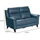 Kester Masen Bluegray Leather 63" Power Reclining Loveseat with Power Headrest and USB Charging