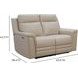 Harper Berlin Cream Leather 64" Power Reclining Loveseat with Power Lumbar and USB Charging