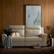 Harper Berlin Cream Leather 64" Power Reclining Loveseat with Power Lumbar and USB Charging