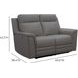 Harper Berlin Cement Leather 64" Power Reclining Loveseat with Power Lumbar and USB Charging