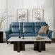 Kester Masen Bluegray Leather Power Reclining Living Room Set with Power Headrest and USB Charging
