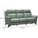 Kester Lorenzo Mint Leather 86" Power Reclining Sofa with Power Headrest and USB Charging