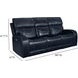 Glenwood Rainer Ocean Leather 88" Lay Flat Power Reclining Sofa with Power Lumbar and USB Charging