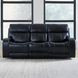 Glenwood Rainer Ocean Leather 88" Lay Flat Power Reclining Sofa with Power Lumbar and USB Charging
