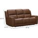 Pierce Homerun Cinnamon Leather 87" Zero Gravity Power Reclining Sofa with Power Lumbar and USB Charging