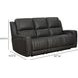 Pierce Homerun Dark Gray Leather 87" Zero Gravity Power Reclining Sofa with Power Lumbar and USB Charging