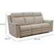 Harper Berlin Cream Leather 85" Power Reclining Sofa with Power Lumbar and USB Charging