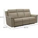 Harper Berlin Taupe Leather 85" Power Reclining Sofa with Power Lumbar and USB Charging