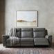 Harper Berlin Cement Leather Power Reclining Living Room Set with Power Lumbar and USB Charging