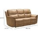 Kaden Elliott Taupe Leather 88" Power Reclining Sofa with Power Lumbar and USB Charging
