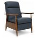 Hampton Santa Fe Ocean Leather Push Thru The Arms Recliner