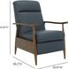 Hampton Santa Fe Ocean Leather Push Thru The Arms Recliner