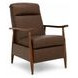 Hampton Oasis Walnut Leather Push Thru The Arms Recliner