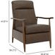 Hampton Oasis Walnut Leather Push Thru The Arms Recliner