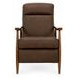 Hampton Oasis Walnut Leather Push Thru The Arms Recliner