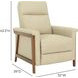 Lewiston Cashmere Stone Leather Push Thru The Arms Recliner