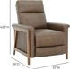 Lewiston Oasis Walnut Leather Push Thru The Arms Recliner