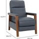 Ashland Santa Fe Ocean Leather Push Thru The Arms Recliner