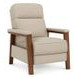 Ashland Cashmere Stone Leather Push Thru The Arms Recliner