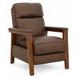 Ashland Oasis Walnut Leather Push Thru The Arms Recliner