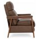 Ashland Oasis Walnut Leather Push Thru The Arms Recliner