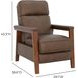 Ashland Oasis Walnut Leather Push Thru The Arms Recliner