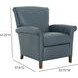 Phoebe Santa Fe Ocean Leather Push Thru The Arms Recliner
