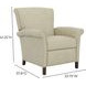 Phoebe Cashmere Stone Leather Push Thru The Arms Recliner