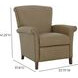 Phoebe Cashmere Taupe Leather Push Thru The Arms Recliner