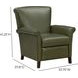 Phoebe Dobbs Sage Leather Push Thru The Arms Recliner