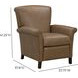 Phoebe Hillwood Toffee Leather Push Thru The Arms Recliner