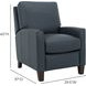 Fremont Santa Fe Ocean Leather Push Thru The Arms Recliner