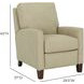 Fremont Cashmere Stone Leather Push Thru The Arms Recliner